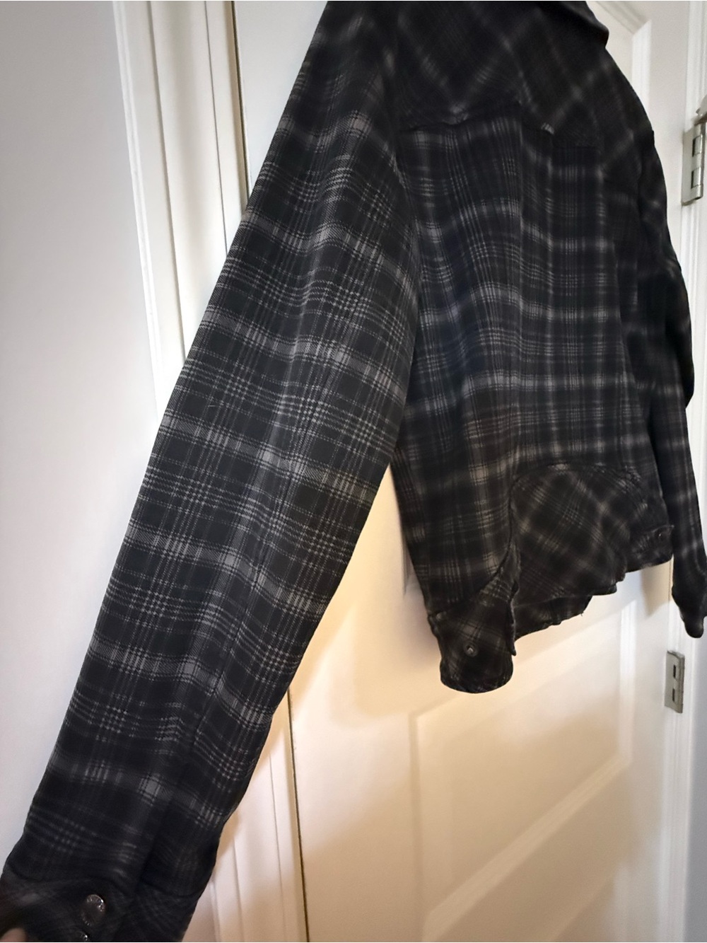 Liverpool Los Angeles Plaid Moto Jacket - Tartan-style plaid, Size Small - Picture 11 of 13